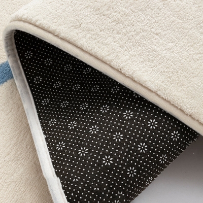 Tappeto Beige Semplice Tappeto Linea Poliestere Tappeto Lavabile per Soggiorno