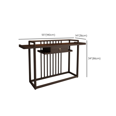 Consolle moderna in legno di forma rettangolare. Divano consolle