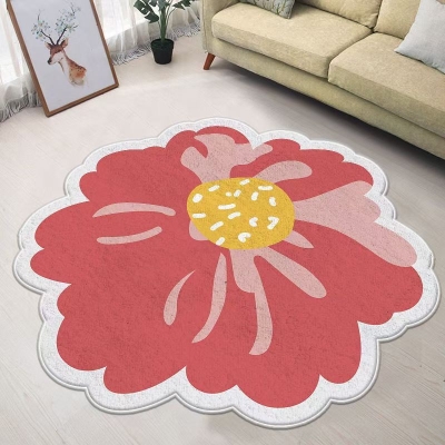 Tappeto moderno con motivo floreale Tappeto per interni Tappeto con supporto antiscivolo per la decorazione domestica
