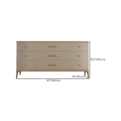 Klassische, glamour&ouml;se horizontale Doppelkommode aus Holz mit Stauraum f&uuml;r das Schlafzimmer