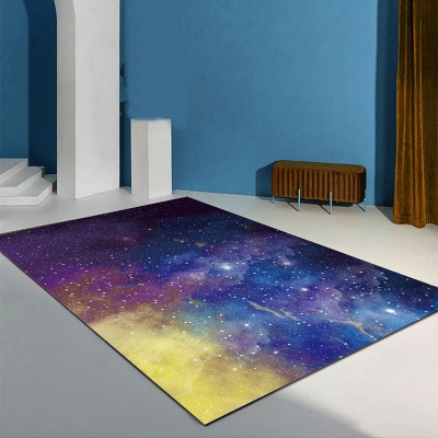 Tappeto moderno viola Tappeto lavabile in poliestere con cielo stellato per la decorazione domestica