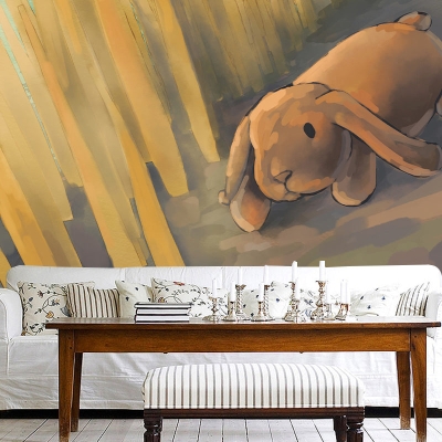 Murale con illustrazione creativa della foresta impermeabile per la decorazione di soggiorno e camera da letto
