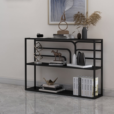 Moderner Konsolen-Akzenttisch mit 9,84 Zoll Breite, Antik-Finish, Konsolen-Sofatisch aus Metall