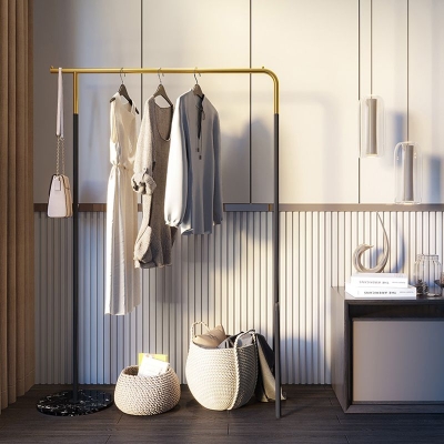 Zeitgen&ouml;ssische Garderobe aus Metall, kreativ, freistehend, freistehend f&uuml;r Schlafzimmer