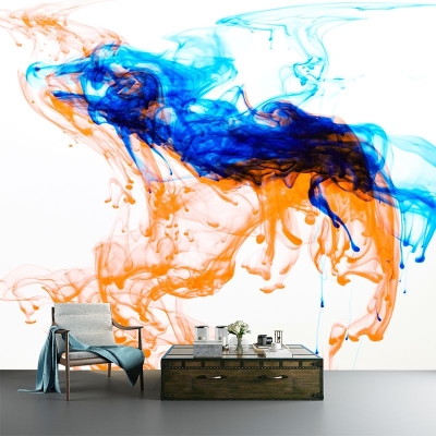 Carta da parati moderna con inchiostro artistico, resistente alla muffa, decorazione murale per la camera da letto