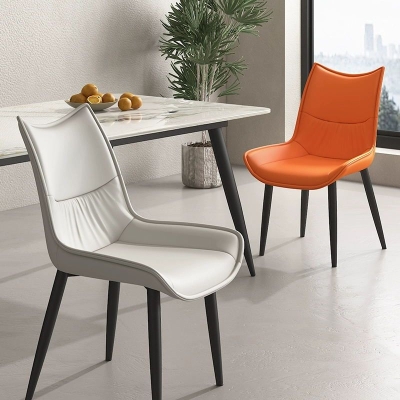 Sedia da pranzo in pelle in stile moderno per soggiorno