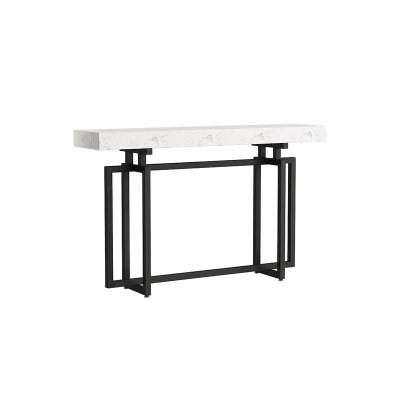 31,5" hoher Sofa-Konsolentisch mit Marmorplatte, Konsole f&uuml;r den Flur