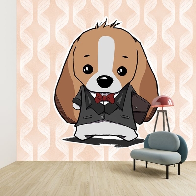 Illustrazione Murale con animali Carta da parati resistente alla muffa Carta da parati per camera da letto