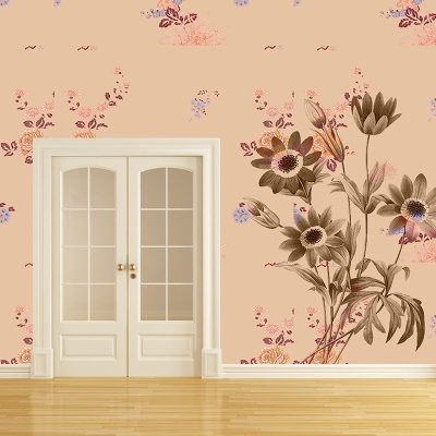 Carta da parati con illustrazione di piante ambientali Carta da parati Carta da parati per camera da letto