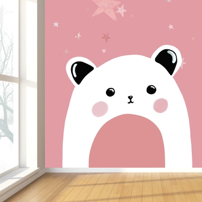 Carta da parati murale con illustrazione in stile moderno Decorazione murale per interni con animali dei cartoni animati