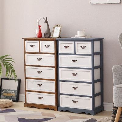 Vertikale Dessous-Truhe, 30,5 cm breit, traditionelle Schlafzimmer-Aufbewahrungstruhe mit Schubladen