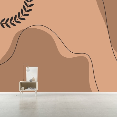 Carta da parati murale con illustrazioni in stile moderno. Decorazione murale per interni