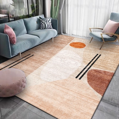 Tappeto per adulti in stile contemporaneo Tappeto rettangolare antimacchia Tappeto per interni a blocchi di colore