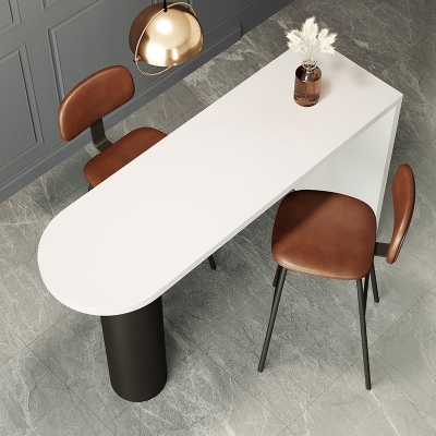 Modernes, unregelm&auml;&szlig;iges Kneipentisch-Set, 1/3-teilig, Tresentisch aus Holz mit hohen Hockern