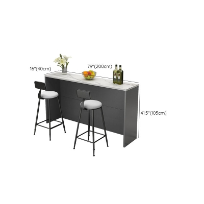 Tavolo da pranzo da bar moderno per interni Tavolo sgabello da bar rettangolare