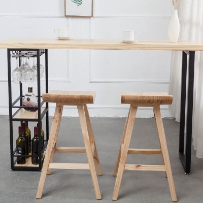 Moderner, rechteckiger Bartisch aus Kiefernholz, verstaubarer Tisch f&uuml;r das Wohnzimmer