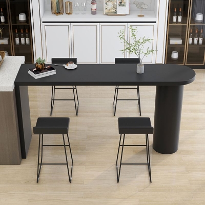 Moderner rechteckiger Holz-Barthekentisch, Metall-Barthekentisch f&uuml;r Zuhause
