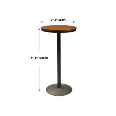 Industrielles rundes Bartisch-Set aus massivem Holz, 1/2/3/5-teilig, Thekentisch mit hohen Hockern