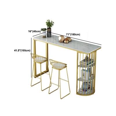 Glam Pub Table Bartisch mit doppeltem Sockel und Barh&ouml;he f&uuml;r den Pausenraum