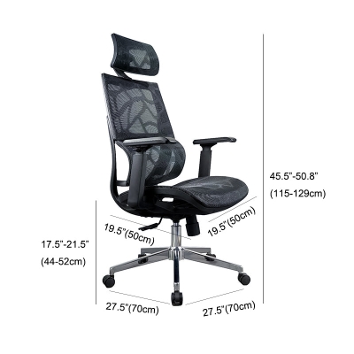 Mesh-Schreibtisch-Home-Office-Stuhl, hohe R&uuml;ckenlehne, schwarzer B&uuml;rodrehstuhl