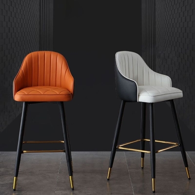 Glam Barhocker, gepolsterte R&uuml;ckenlehne, Thekenhocker f&uuml;r den pers&ouml;nlichen Gebrauch