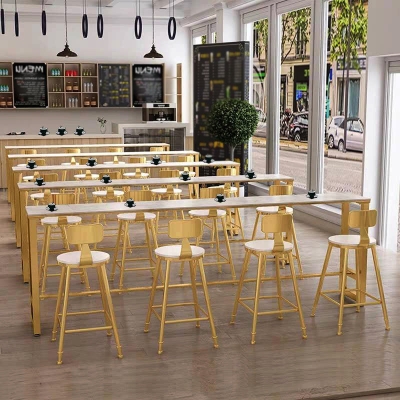 Zeitgen&ouml;ssischer Bistrotisch mit Steinplatte, rechteckiger Cocktail-Bartisch f&uuml;r den Innenbereich in Wei&szlig;