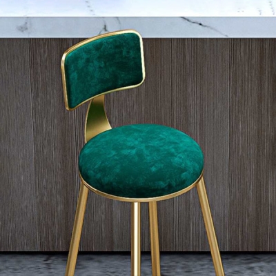 Gepolsterter Thekenhocker im modernen Stil. Barhocker in Barh&ouml;he mit Fu&szlig;st&uuml;tze