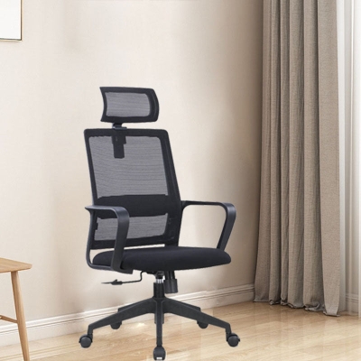 Zeitgen&ouml;ssischer Schreibtischstuhl mit hoher R&uuml;ckenlehne und ergonomischem Design
