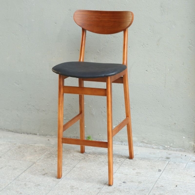 Zeitgen&ouml;ssische Holzhocker-R&uuml;ckenlehnen-Thekenhockerm&ouml;bel f&uuml;r Restaurants