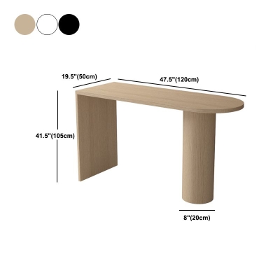 Zeitgen&ouml;ssischer Bartisch aus Holz, Bistro-Barschreibtisch mit doppeltem Sockel