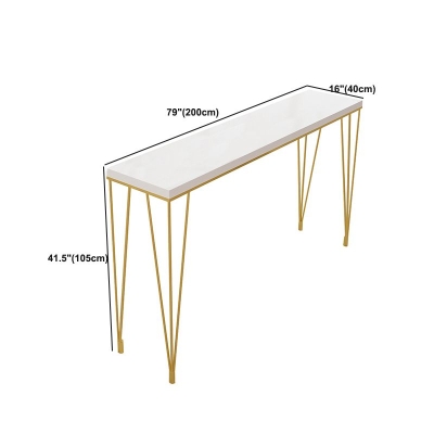 Rechteckiger Bartisch im Glam-Stil, Massivholz-Bar-Esstisch mit 4 Beinen