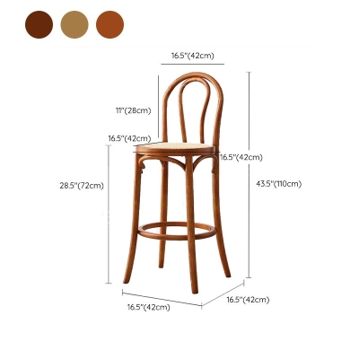 Barhocker mit 4 Beinen, Industrie-Stil, Barhocker aus Holz mit Thekenh&ouml;he
