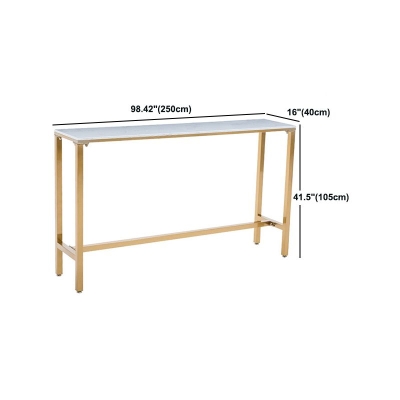 Glam Rechteckiges Bartisch-Set, 1/2/5/9-teilig, Thekenset in Wei&szlig; und Gold