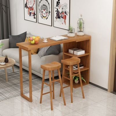 Glam 1/2/3-teiliges Bartisch-Set, rechteckiger Bartisch aus Holz mit Barhocker
