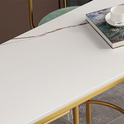 Glam 1/2/4/7-teiliges Stehtisch-Set aus gesintertem Stein, rechteckiges Theken-Set f&uuml;r das Esszimmer