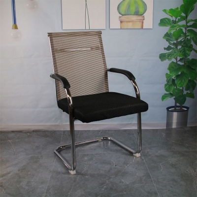 Moderner Schreibtischstuhl aus Metall in Schwarz und Beige mit mittlerer R&uuml;ckenlehne und B&uuml;rostuhl