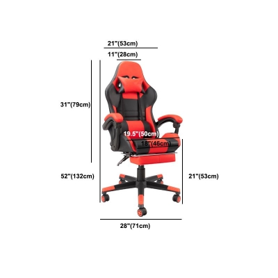 Sedia da scrivania moderna Sedia da gioco in pelle Sedia con schienale alto con ruote