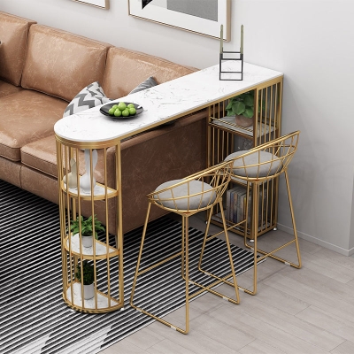 Glam Stone Bar Esstisch Ellipse Bartisch f&uuml;r Caf&eacute; und Pausenraum