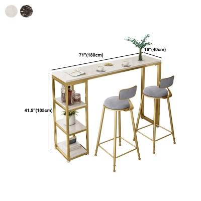 Glam Pub Table, rechteckiger Stehtisch in Barh&ouml;he f&uuml;r das Wohnzimmer