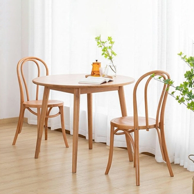 Beistellstuhl aus Holz im modernen Stil mit offener R&uuml;ckenlehne f&uuml;r das Esszimmer