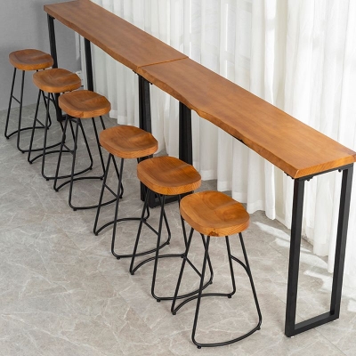 Rechteckiger Bartisch im industriellen Stil, 1/2/3/4-teiliges Bartisch-Set aus Holz f&uuml;r die K&uuml;che