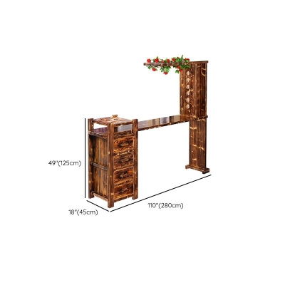 1/4/5-teiliges rechteckiges Bartisch-Set aus massivem Holz im zeitgen&ouml;ssischen Stil f&uuml;r den Innenbereich