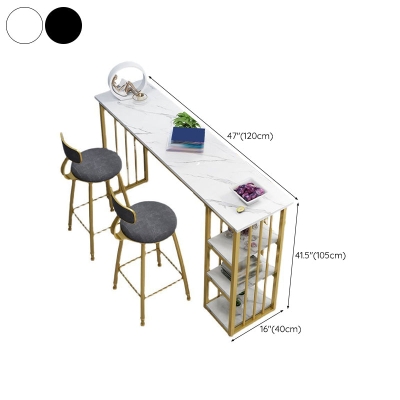 Tavolo da pub rettangolare Tavolo da bar in legno stile glam per uso interno