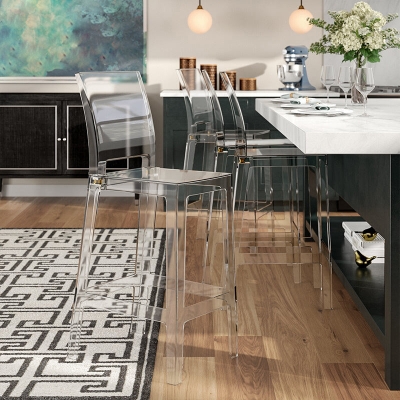 Modernes Kunststoff-Thekenhocker-Fu&szlig;st&uuml;tzenm&ouml;bel in mattem Finish f&uuml;r den Innenbereich