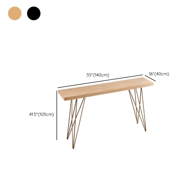 Moderner Bartisch mit Massivholzplatte und vier Beinen