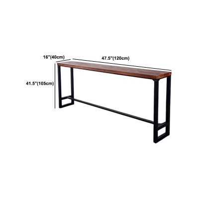 Industrielles rechteckiges Bartisch-Set, 1/6/9-teilig, Holz-Thekentisch