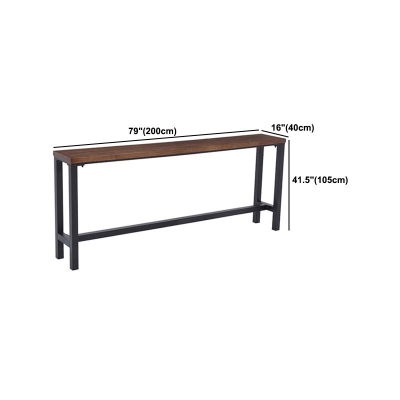 Industrielles Bartisch-Set, 1/7-teilig, rechteckiger Tresentisch aus massivem Holz f&uuml;r den Innenbereich