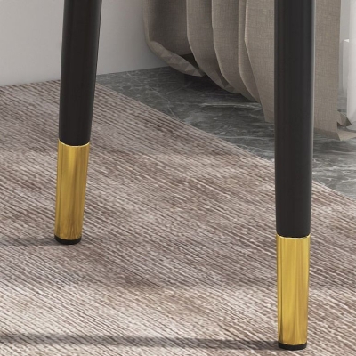Glamour&ouml;ser Esszimmerstuhl aus Leder, Parsons-Stuhl mit Stahlbeinen in mattem Finish f&uuml;r Zuhause