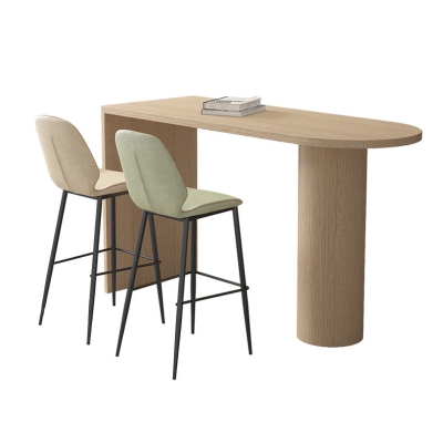Modernes 1/3-teiliges Kneipentisch-Set aus Holz mit festem Tisch, Tresentisch f&uuml;r das Esszimmer