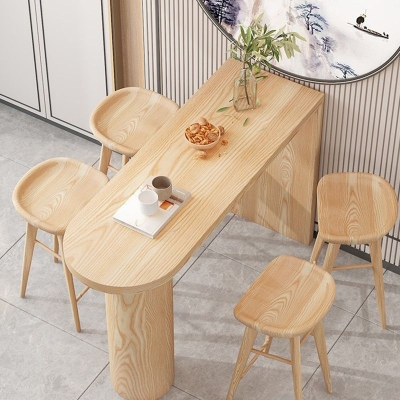 Moderner Barthekentisch aus Holz, Freeform-Barthekentisch f&uuml;r den Heimgebrauch